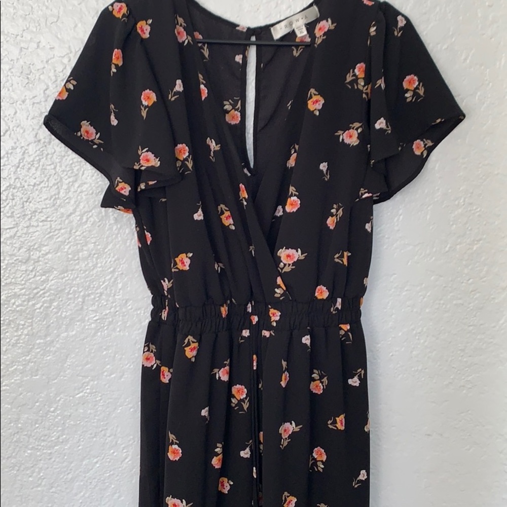 Black floral Jumpsuit